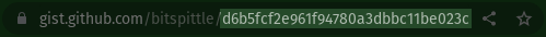 GitHub gist ID