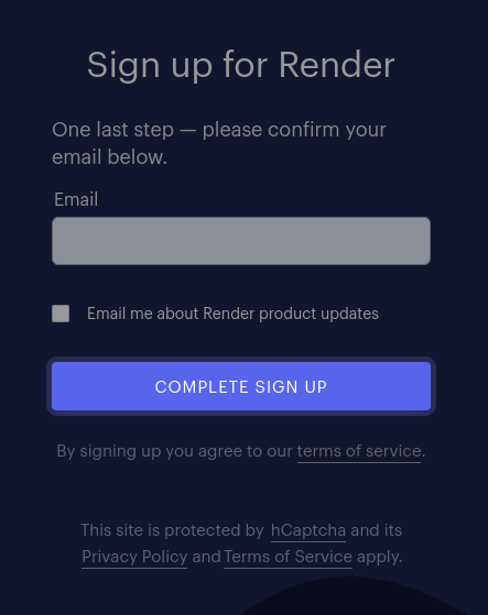 Render Verify Email